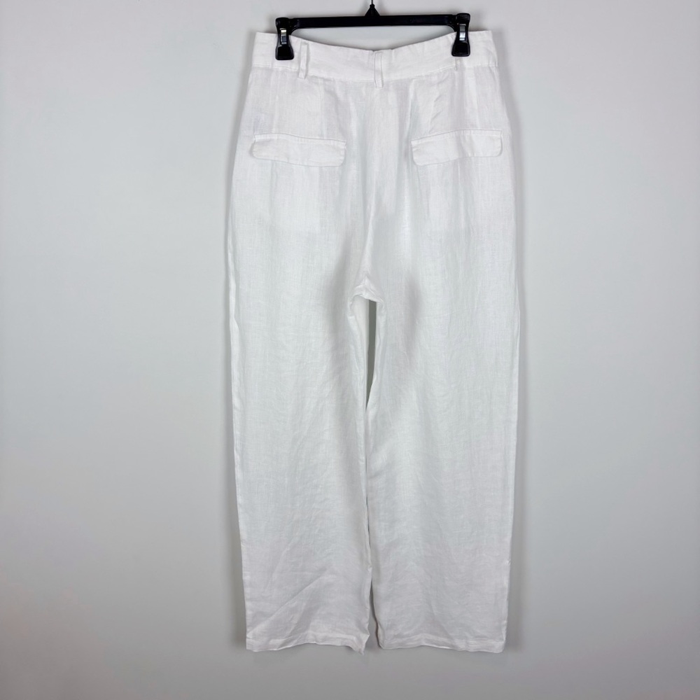 AEXAE Linen Trousers in White Size M - Picture 8 of 16